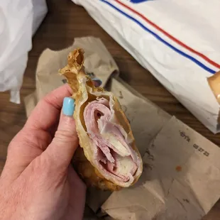 Ham and cheese empanada