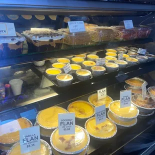 a display of pies