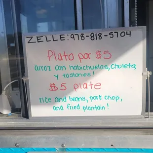 a sign in the window