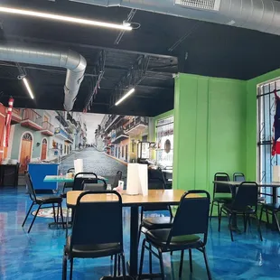 Inside seating area