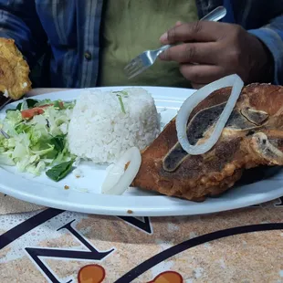 Fried pork chop plate