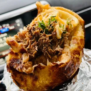 Beef birria burrito  (hella meat)