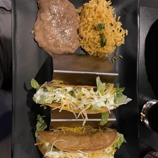 Crispy beef taco dish