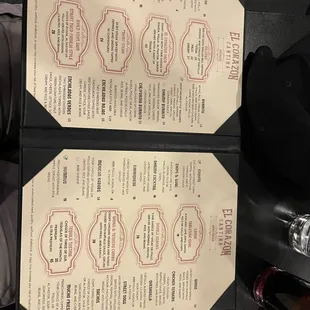 El Corazon Cantina menu