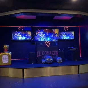 The stage for entertainment, music and comedy