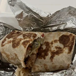 California burrito with grilled chicken