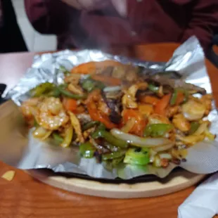 a plate of food on a table