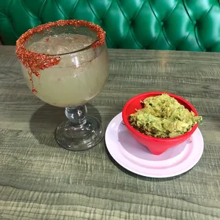 Margarita and guacamole