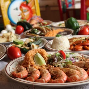 Seafood. Langostinos