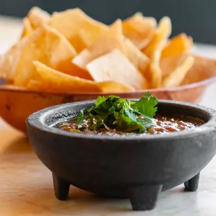 a bowl of tortilla and tortilla chips