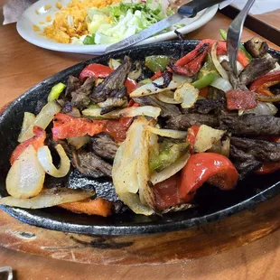 Steak fajitas