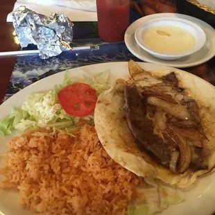 Cheesesteak meal. An excellent lunch for a really great price. Try it!