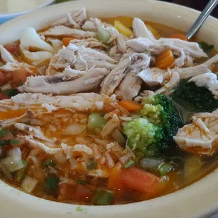 Chicken and Rice Soup! Huge bowl!