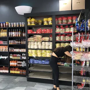 a woman in a grocery store