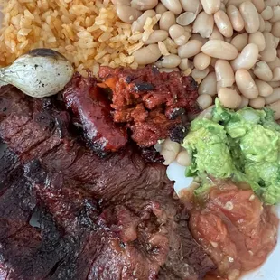 Carne asada and chorizo