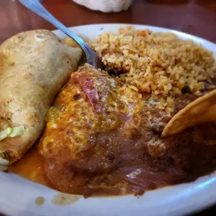 Chile Relleno &amp; crispy Chicken taco combo