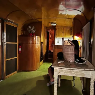 Inside trailer