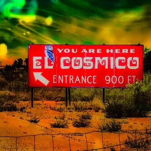 You have arrived at El Cosmico!  [Yes, it looks a little different in real life, but it deserves the cosmic photo treatment.]