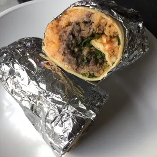 Asada burrito, a bit heavy on the rice but still good $6.99