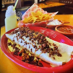 Chicken bacon cheese burrito