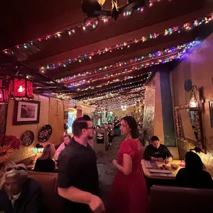 Chaz Bono sitting at the table.