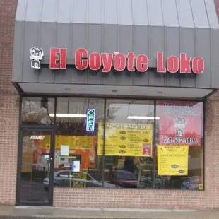 the front of the store