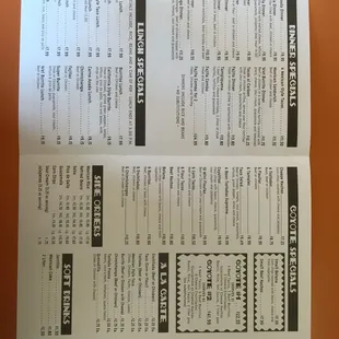 Menu inside