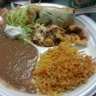 Beef chimichanga