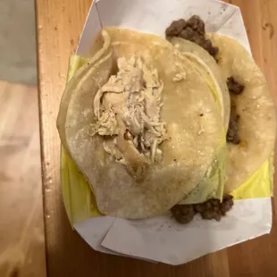 I was expecting something for presentable for a a chicken taco. Let me just throw this lump and call it good