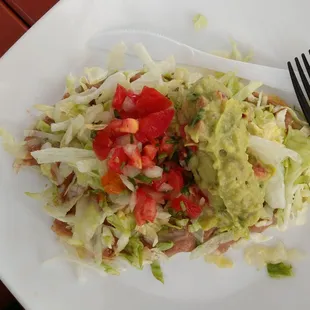 Huarache vegan. Not deep fried. YUM