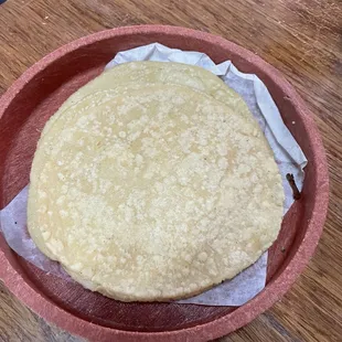 Fresh made corn tortillas
