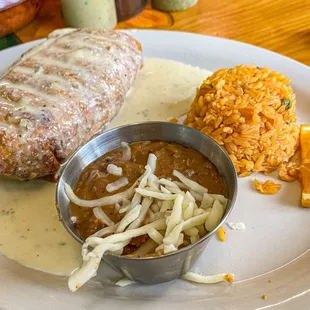Spicy pork chimichanga