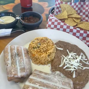 Lunch Chimichangas