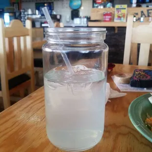 Love the large glasses for aguas frescas.