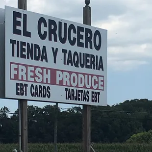 Outdoor sign out front