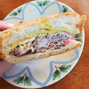 Excellent house made pork in this Cubano