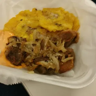 Fried Pork with Tostones