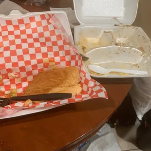 Torta cubana, ropa vieja, mariquitas