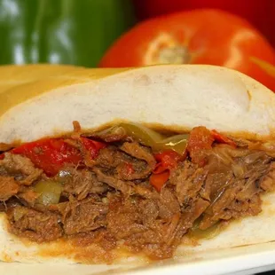 Ropa vieja sándwich