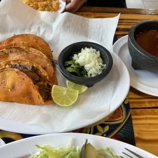 a plate of mexican food