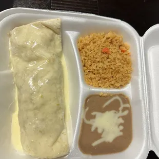 Chicken burritos plate