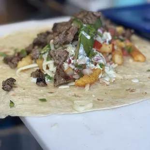 El Cucuy; carne asada burrito