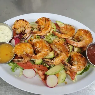 Ensalada con camarones