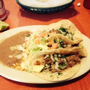 a plate of mexican food