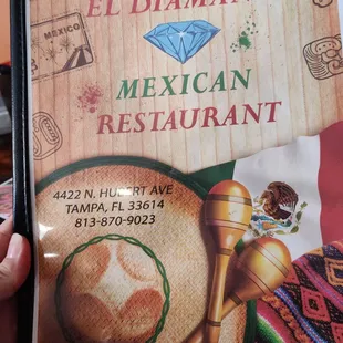 mexican restaurant menu