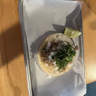 Street taco. $1.99 each