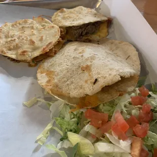 Brisket Mulita and I'm actually not sure which meat was in the other one but then there is a gordita. Amazing! 3/16/21