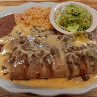 Smothered chimichanga