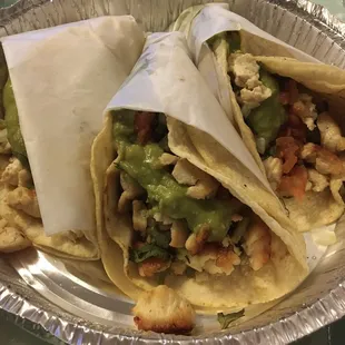 Soft tacos (Mexican Style) - Chicken   Wouldn't recommend this choice of meat