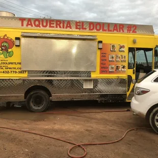  a yellow food truck